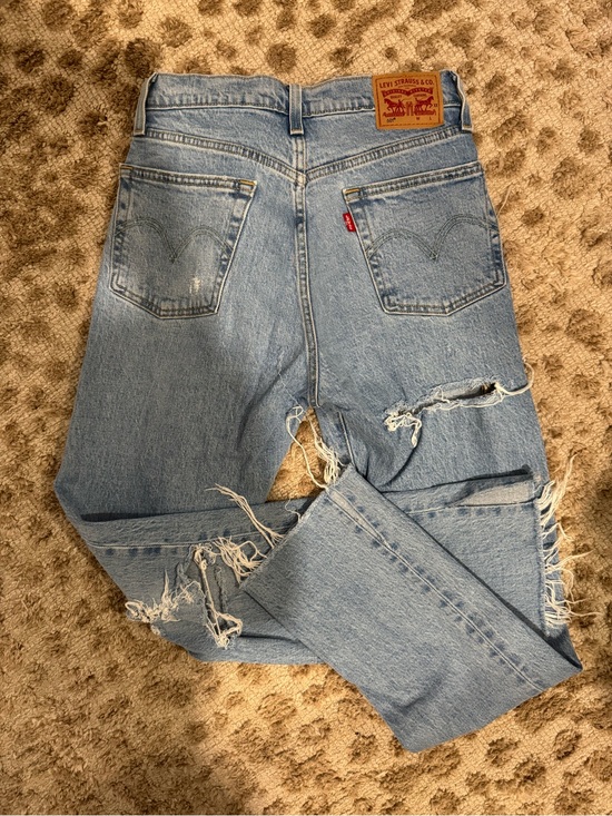 Levi's Denim - Levi's Women's Light Blue Ripped Boyfriend Jeans